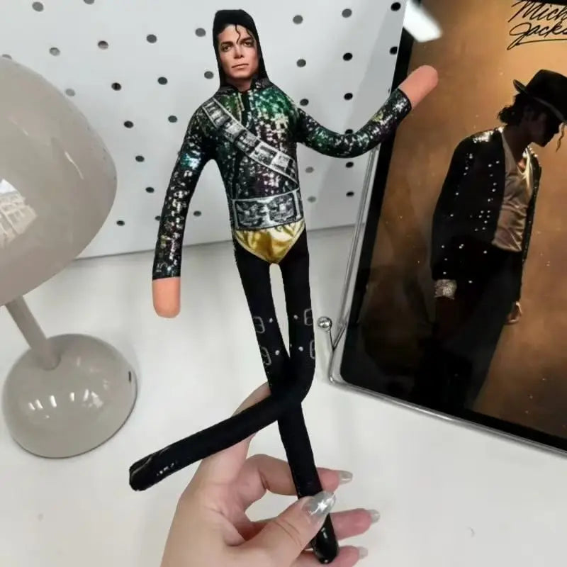 Green sequins - Michael Jackson Role-Playing Prop Doll, Plush Toy, Room Decor, Abstract Jointed Figure, Gift Item, Trendy Character Accessory