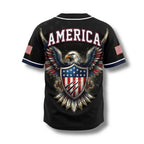 USA Eagle All Over Print Baseball Jersey, Patriotic Button Up Shirt, USA 250 Years Baseball Jersey, 1776–2026 Semiquincentennial Patriotic Jersey