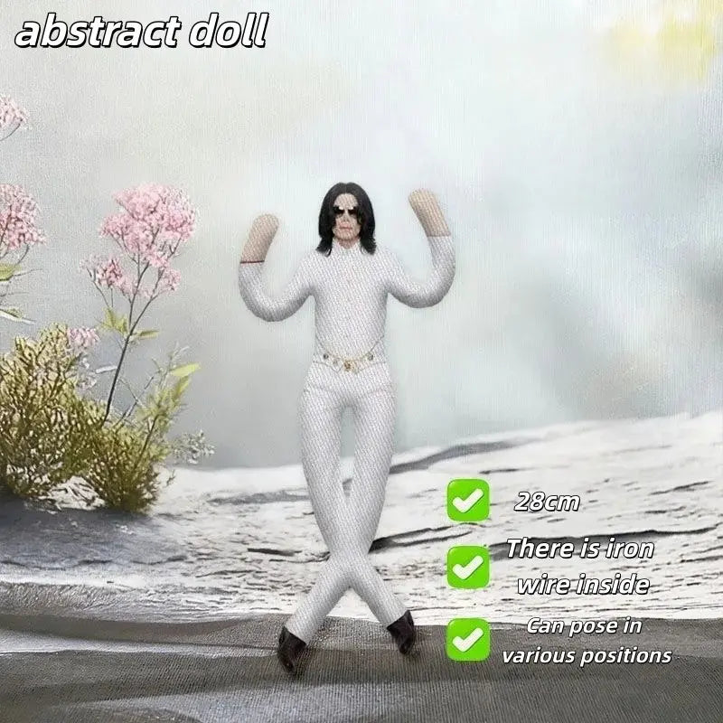 Michael Jackson Role-Playing Prop Doll, Plush Toy, Room Decor, Abstract Jointed Figure, Gift Item, Trendy Character Accessory