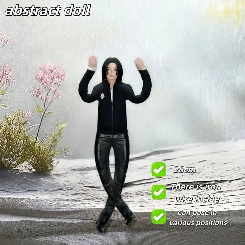Michael Jackson Role-Playing Prop Doll, Plush Toy, Room Decor, Abstract Jointed Figure, Gift Item, Trendy Character Accessory