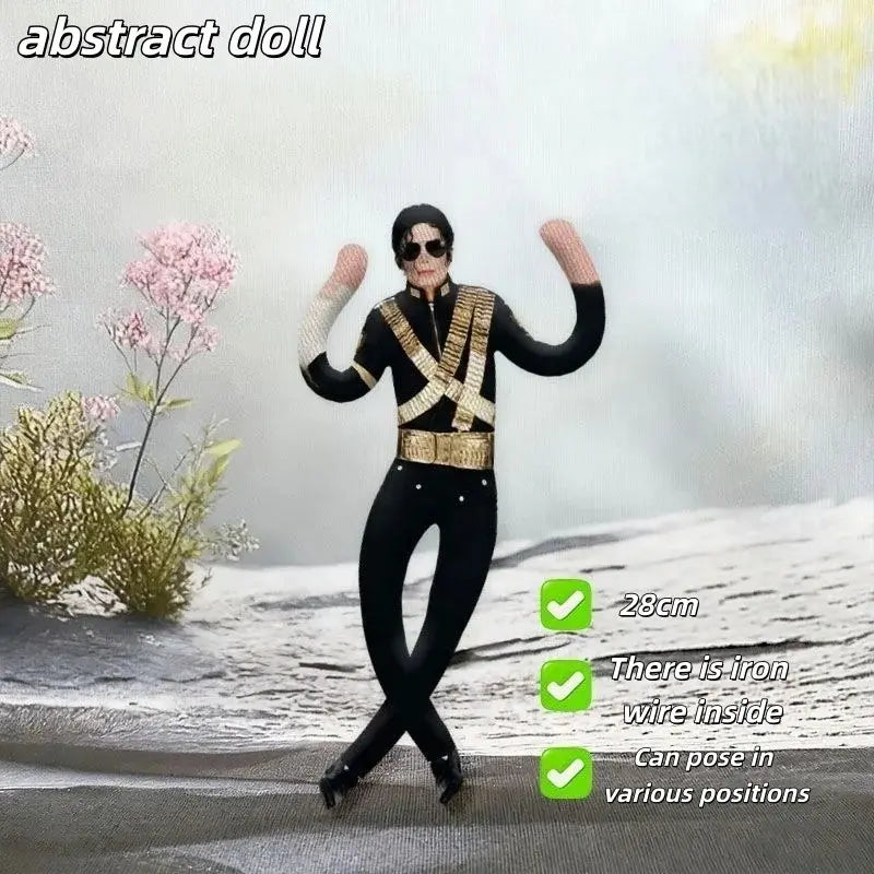 Michael Jackson Role-Playing Prop Doll, Plush Toy, Room Decor, Abstract Jointed Figure, Gift Item, Trendy Character Accessory