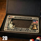 250th Anniversary Commemorative License Plate Frame,United States 250 Year American Car Plate Frame, License Plates Holder,250 Anniversary USA Car Tag Cover,Aluminum LicensePlateFrame Fits Standard